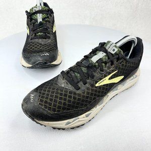 BROOKS Men 10 Caldera 3 Black Grey Trail Runner Athletic Sneakers Merrell Insole